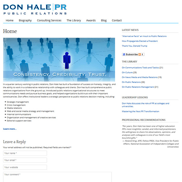 Don Hale PR website