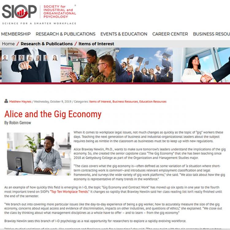 Alice and the Gig Economy article